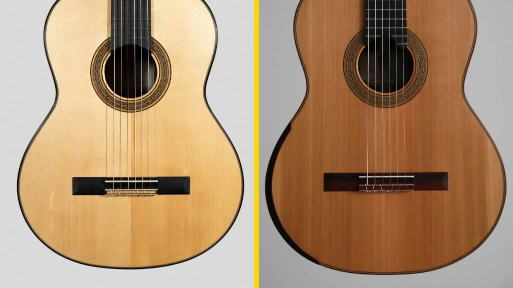 Comparing Spruce vs. Cedar for Classical Guitar Tops